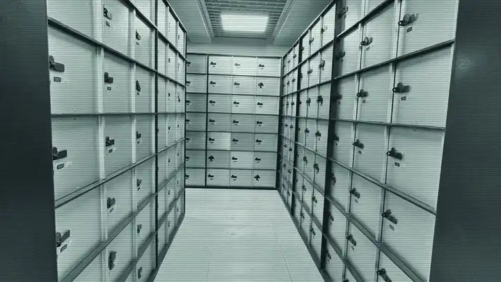 Oro Safe CCTV view, vault aisle